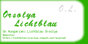 orsolya lichtblau business card